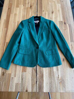 Hobbs London Blake Wool Blazer Agate Green UK 12 US 8 NWT